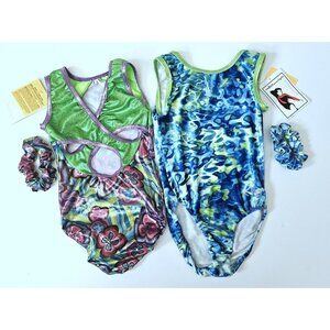 Dreamlight Activewear NWT 10-12 Velour Leotard Scrunchie Set Lot